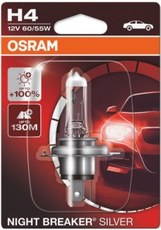 OSRAM NIGHT BREAKER SILVER H4 60/55W 12V P43t