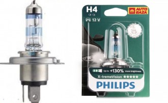 PHILIPS X-tremeVision H4 60/55W 12V P43t-38